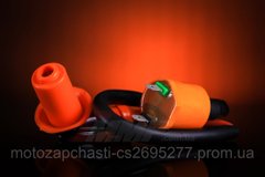 Катушка зажигания усиленная HONDA DIO оранжевая с оранжевым насвечником